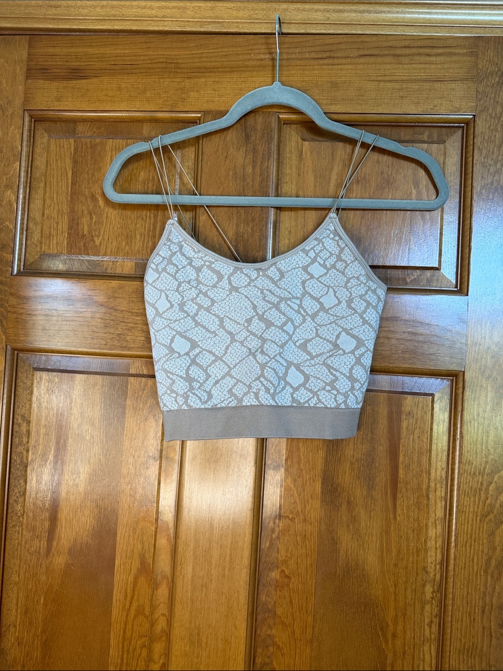 Rue21 Tan Snake-Print Cropped Cami